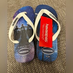 Havaianas x Stranger Things Blue and White Sandals
